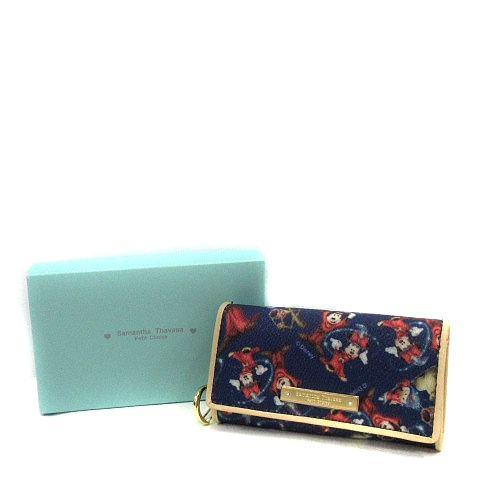 サマンサタバサプチチョイス Samantha Thavasa Petit Choice Disney キーケース 4連 フェイクレザー 青 ブルー Sh Ak28 レディース 170 ベクトルパーク