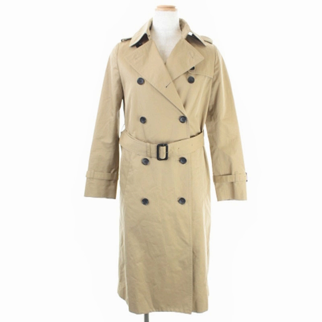 イエナ Iena 18ss ハイカウントギャバロングトレンチコート ベルト付き 34 キャメル Es Os レディース 170 ベクトルパーク