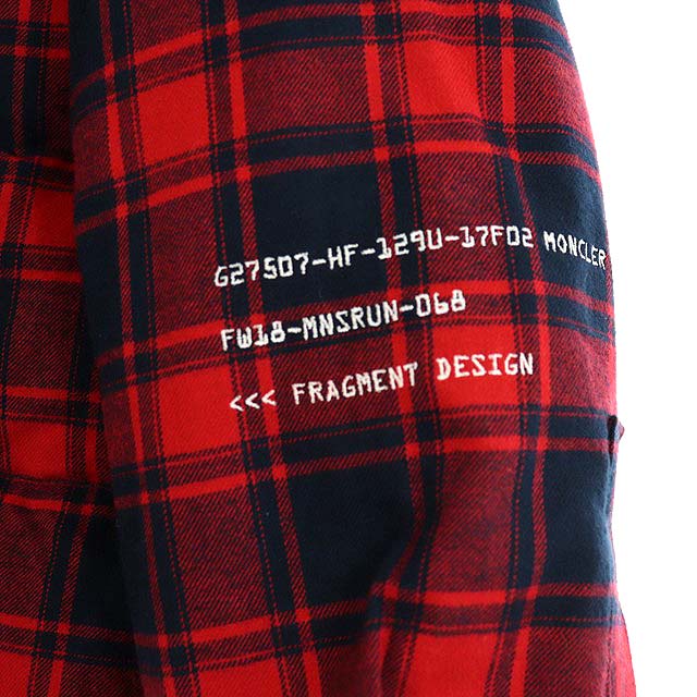 モンクレール シャツ ジャケット チェックシャツ フラグメント 美品 MONCLER - モンクレール×フラグメント コラボダウンシャツジャケット
