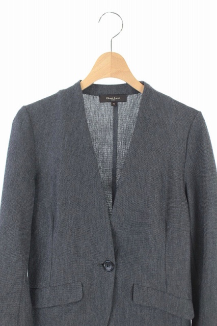 デミルクス ビームス Demi Luxe Beams ノーカラージャケット ニット ウール 36 グレー Kn Os レディース 170 ベクトルパーク