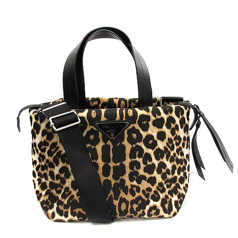 プラダ PRADA バッグ ハンド ショルダー 2way ヒョウ柄 レオパード柄 