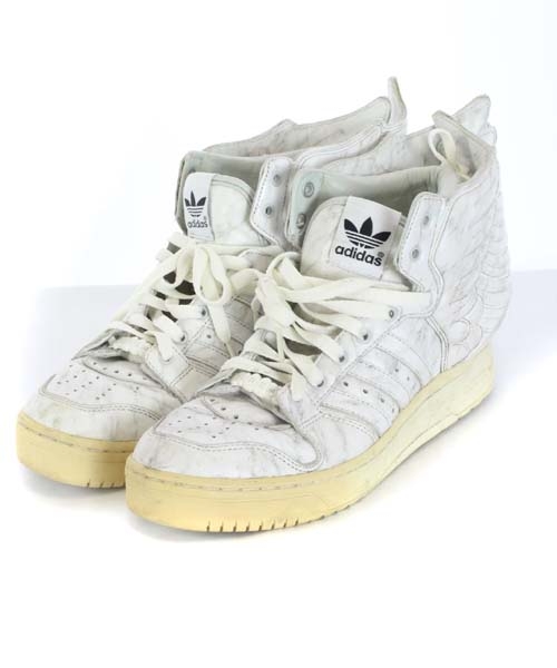 アディダスadidas ハイカット スニーカー ジェレミー・スコット 白 中古・古着通販】adidas (アディダス) JEREMY SCOTT (ジェレミー