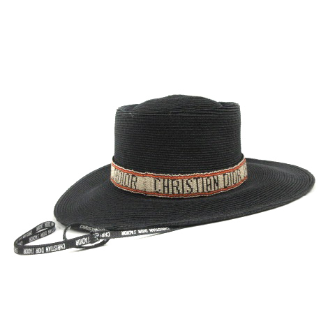 クリスチャンディオール Christian Dior ハット ロゴ つば広 JADIOR