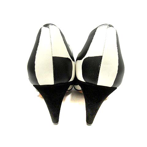 セリーヌ レザー黒ストラップヒールパンプス23.5cm セリーヌ