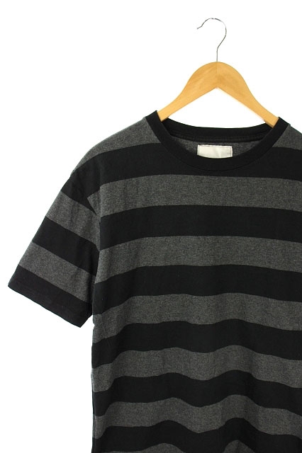 ナンバーナイン NUMBER (N)INE DENIM ボーダーTシャツ 半袖 M グレー 