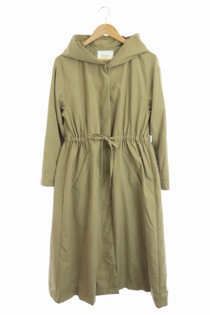 イエナ スローブ Iena Slobe ss ドロストフードコート ロング 比翼ボタン ベージュ Os レディース 170 ベクトルパーク