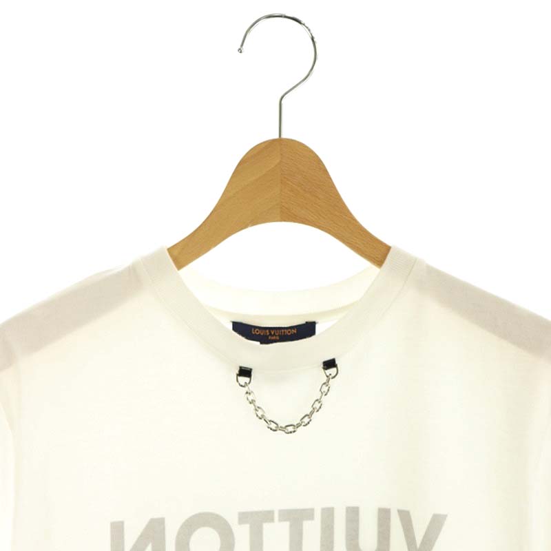ルイヴィトン LOUIS VUITTON チェーン装飾 反転ロゴTシャツ カットソー 