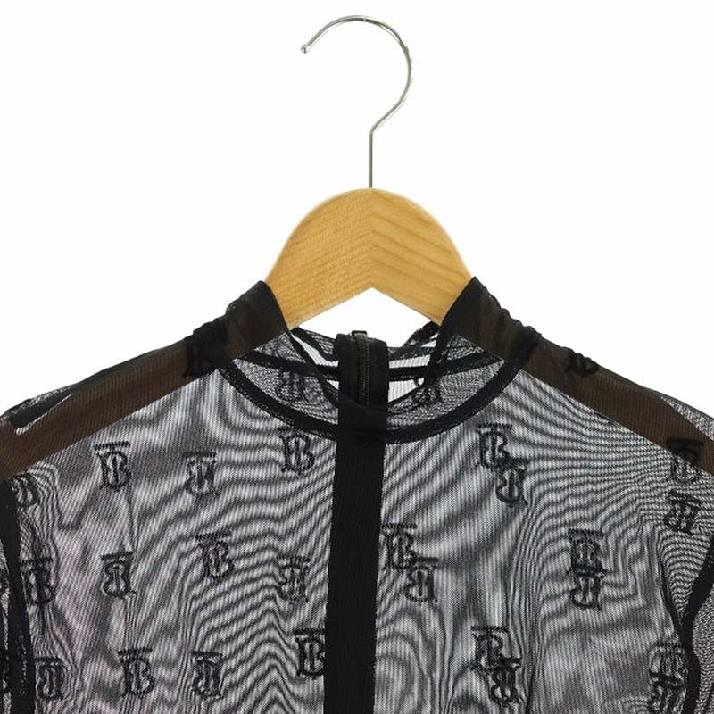 バーバリー BURBERRY モノグラムシアートップス カットソー 長袖 黒 