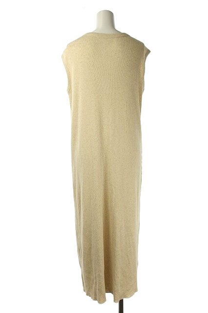 アギュー Argue セットアップ 上下 コットンリブワンピース ロング ノースリーブ レギンス リブ F ベージュ Kn Os レディース 170 ベクトルパーク