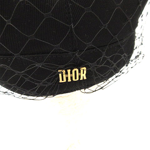 超美品　Dior　ディオール　キャスケット　ベール　ブラック　帽子 24C☆希少☆ワンランク上のお洒落♪】DIOR TRAVEL キャップ