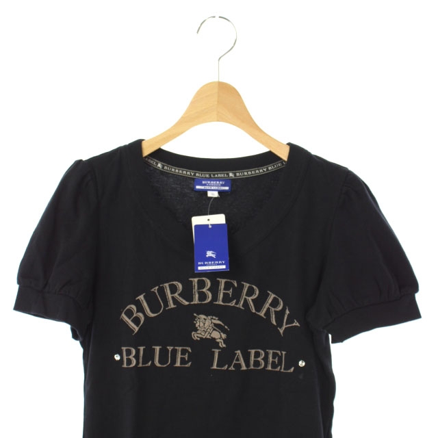未使用品 バーバリーブルーレーベル BURBERRY BLUE LABEL ビジューロゴ  