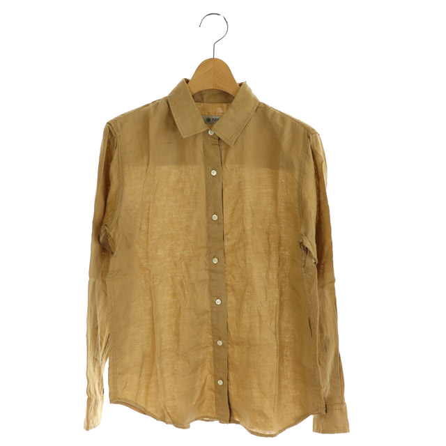 ナノユニバース Nano Universe フレンチリネンシャツ 長袖 36 キャメル My Os レディース 170 ベクトルパーク