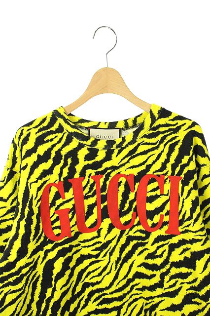 GUCCI トラ柄スウェット イエロー GUCCI トラ柄スウェット イエロー - メルカリ