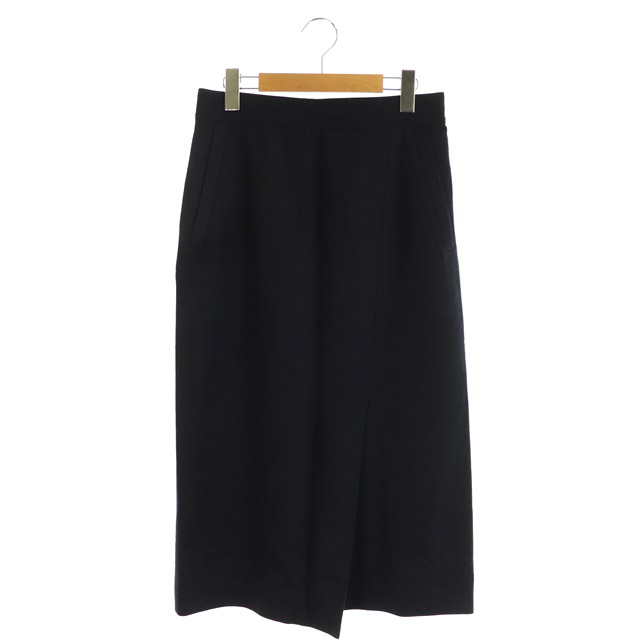 トゥモローランド Tomorrowland 19aw ウールサキソニー サイドスリットスカート タイト ロング 36 紺 My Os レディース 170 ベクトルパーク