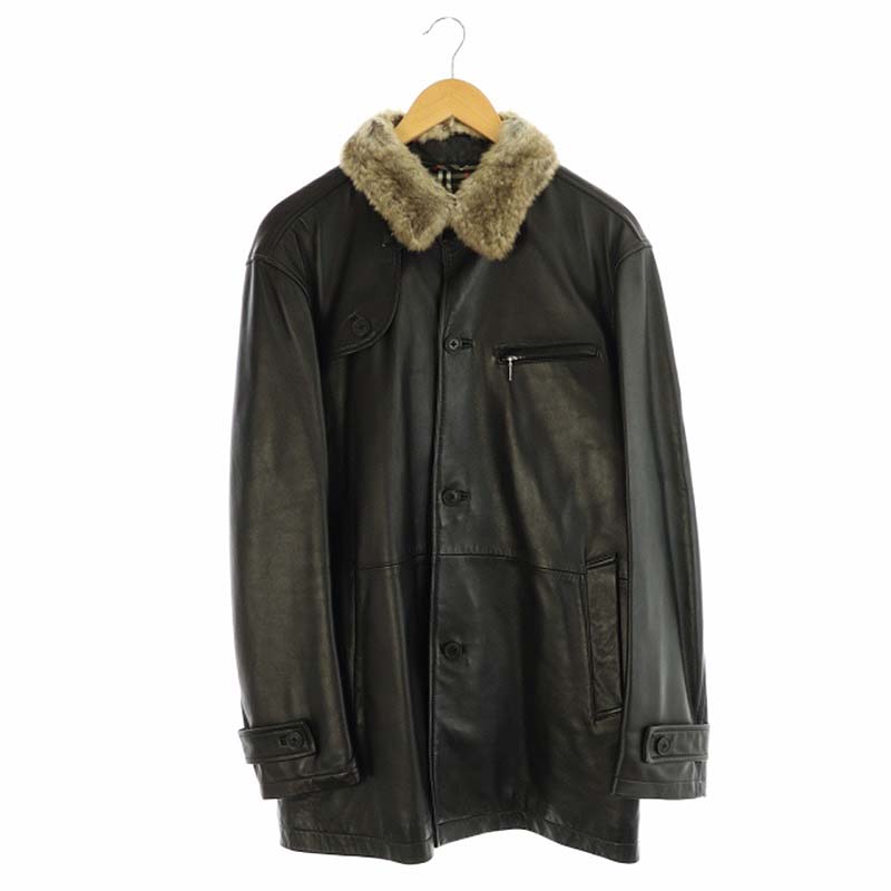 バーバリーブラックレーベル BURBERRY BLACK LABEL ファー付き 