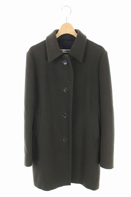 ジルサンダー Jil Sander ウールステンカラーコート ロング 36 茶 Hk Os レディース 170 ベクトルパーク