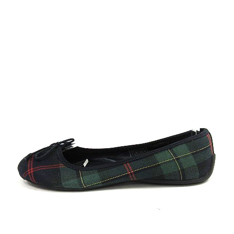 美品LAUREN RALPH LAUREN ブラックバレエシューズ ラルフローレン バレエシューズ フラットシューズ38 23.5cm