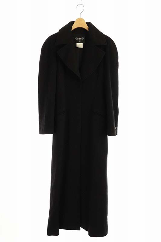 シャネル CHANEL BOUTIQUE カシミヤ ロングコート チェスターコート  