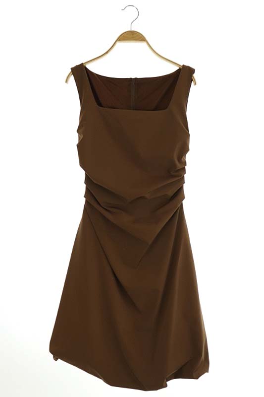 フォクシーニューヨーク Foxey New York サクセスニューヨーク ワンピース ロング ノースリーブ バルーン フレア 40 茶 ブラウン Es Os レディース 170 ベクトルパーク