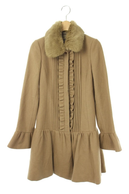 バーバリーブルーレーベル BURBERRY BLUE LABEL ラビットファー付き 
