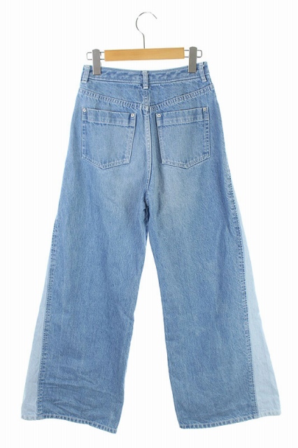 グレースコンチネンタル Grace Continental デニム ワイドパンツ ジーンズ 切替 F ブルー 青 Mn Os レディース 170 ベクトルパーク