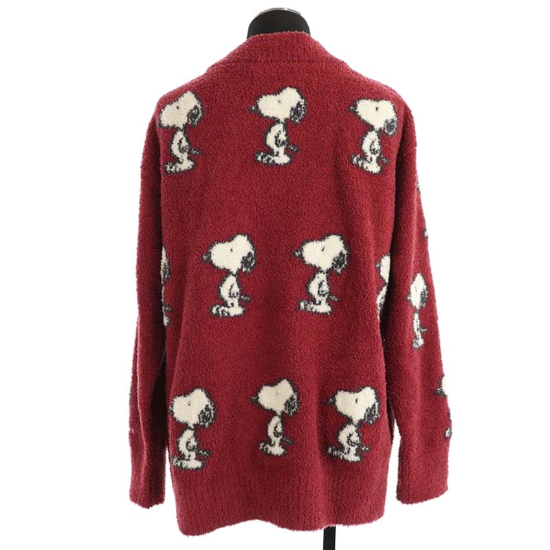 ジェラートピケ Gelato Pique スヌーピー Peanuts もこもこカーディガン パンツセットアップ ルームウェア上下 F ボルドー Es Os レディース 170 ベクトルパーク