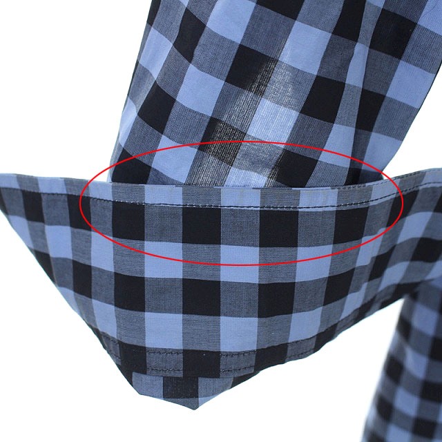 美品PRADA プラダ XL〜XXLギンガムチェック シャツ ブルー 45