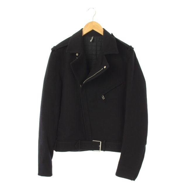 ディオールオム Dior Homme 斜めジップメルトンショートジャケット 44 黒 Kn Os メンズ 170 ベクトルパーク