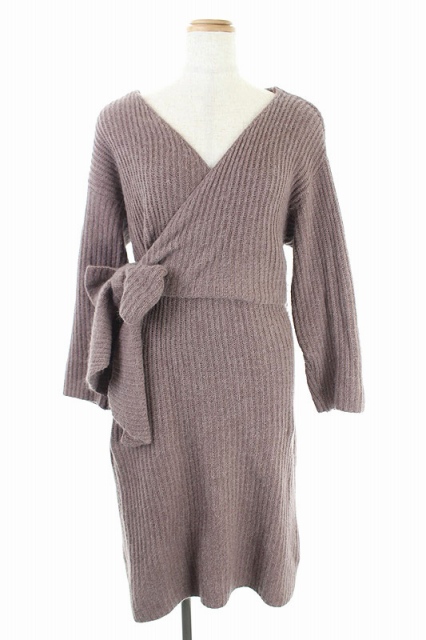 トゥデイフル Todayful Cache Coeur Knit Dress ニット ワンピース ロング ミモレ丈 長袖 F ピンクブラウン Df Os Sh レディース 170 ベクトルパーク