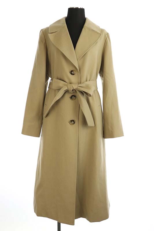 ジルスチュアート Jill Stuart 18aw サニーコート ベルト付き ウール S ベージュ Kn Os Sh レディース 170 ベクトルパーク