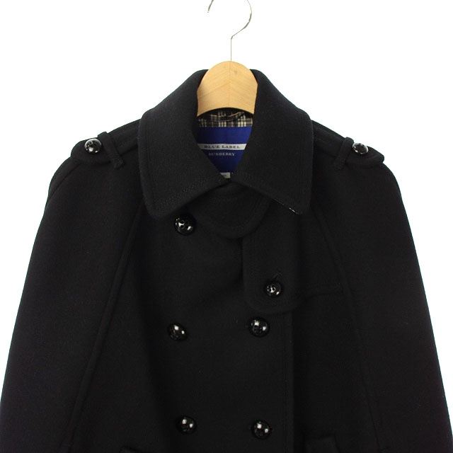 バーバリーブルーレーベル BURBERRY BLUE LABEL ポンチョコート ウール 