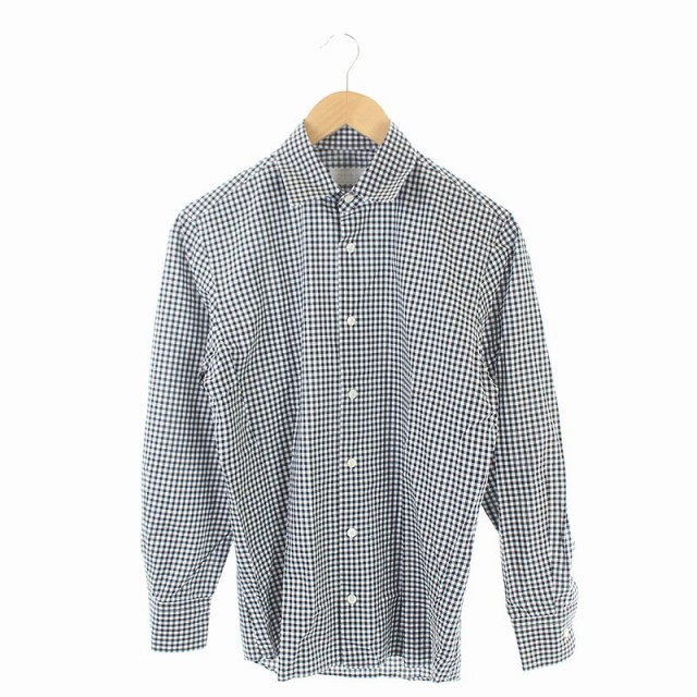 プラダ Prada チェック柄 長袖シャツ ギンガムチェック 37 14 1 2 黒 白 Hs Os Sh メンズ 170 ベクトルパーク