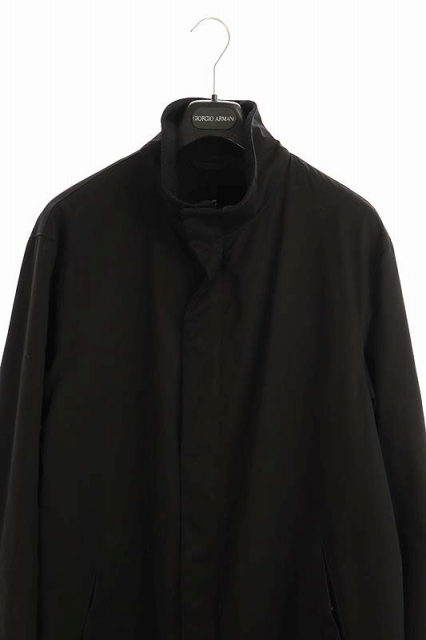 ARMANI COLLEZIONI ロングコート 黒 Lサイズ/美品◎ ARMANI COLLEZIONI アルマーニ コレッツォーニ