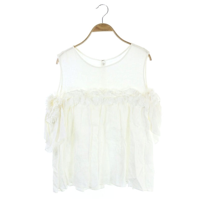 チェスティ Chesty オープンショルダー フリル ブラウス 半袖 1 オフホワイト Mn Os レディース 170 ベクトルパーク