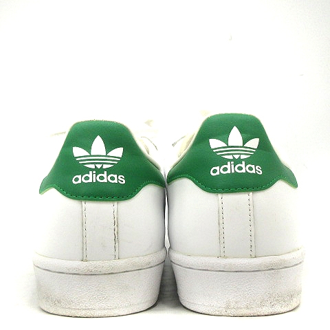 アディダスオリジナルス Adidas Originals Nigo スーパースターコラボ スニーカー レザー 24cm 白 ホワイト 緑 グリーン S385 Ak12 レディース 170 ベクトルパーク