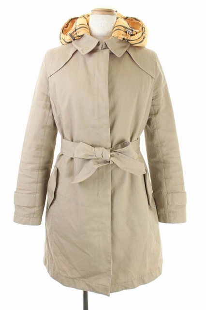 オールドイングランド Old England ステンカラーコート チェック柄ダウンライナー付き ベルト付き 36 ベージュ Kn Os レディース 170 ベクトルパーク