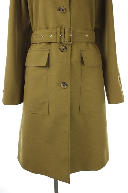 セリーヌ CELINE ステンカラーコート ラグラン ベルト付き 40 カーキ  