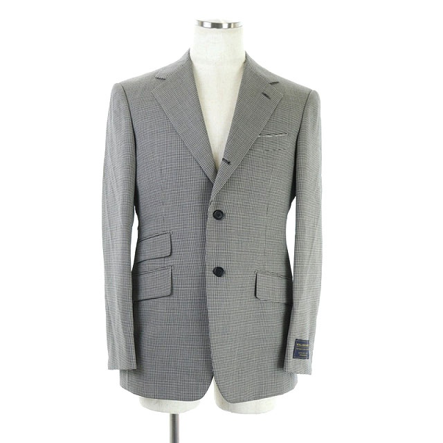 インターナショナルギャラリービームス International Gallery Beams 千鳥格子スーツ セットアップ 上下 テーラードジャケット 2b 背抜き パンツ 46 白 黒 Hk Os メンズ 170 ベクトルパーク