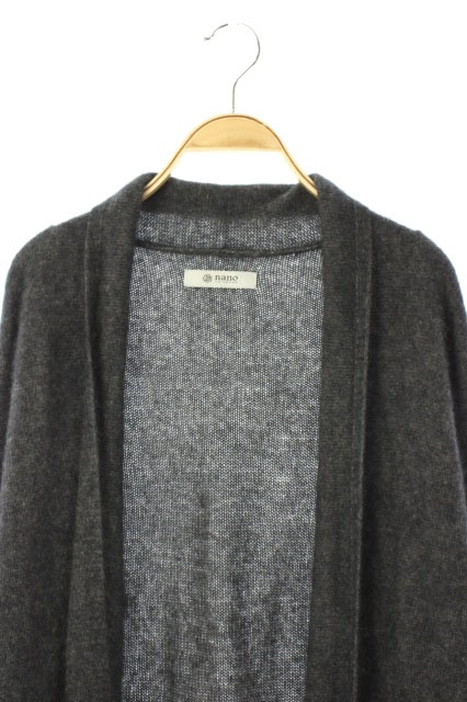 ナノユニバース Nano Universe ヘアリーロングカーディガン ウール 長袖 F グレー Hs Os レディース 170 ベクトルパーク