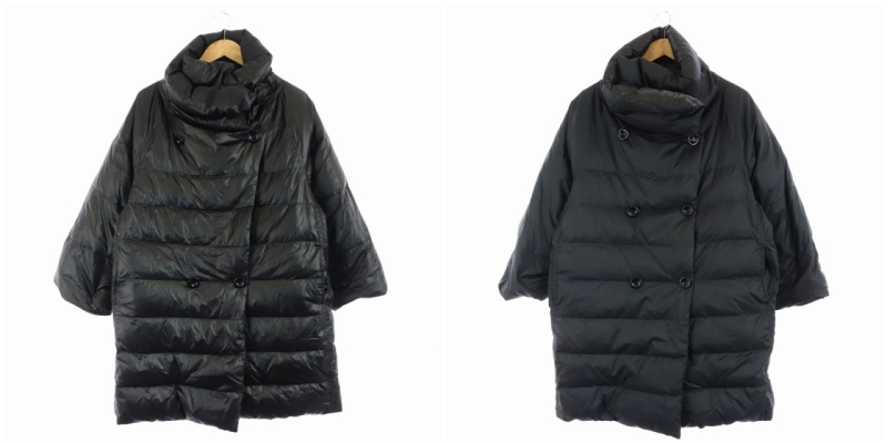 ディーゼル DIESEL ダウンコート リバーシブル ダブル XXS 黒 ブラック 