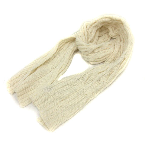 インバーアラン Inverallan マフラー ニット ケーブル編み ウール アイボリー Sr メンズ 170 ベクトルパーク