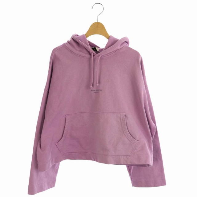 アクネ ストゥディオズ Acne Studios 長袖パーカー プルオーバー フード ショート丈 Xs ピンク Df Os レディース 170 ベクトルパーク