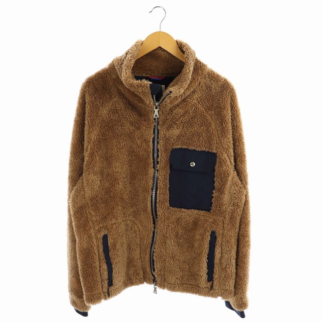 ケープハイツ Cape Heights ボアフリースジャケット ブルゾン アウター ジップアップ M 茶 ブラウン Df Os メンズ 170 ベクトルパーク