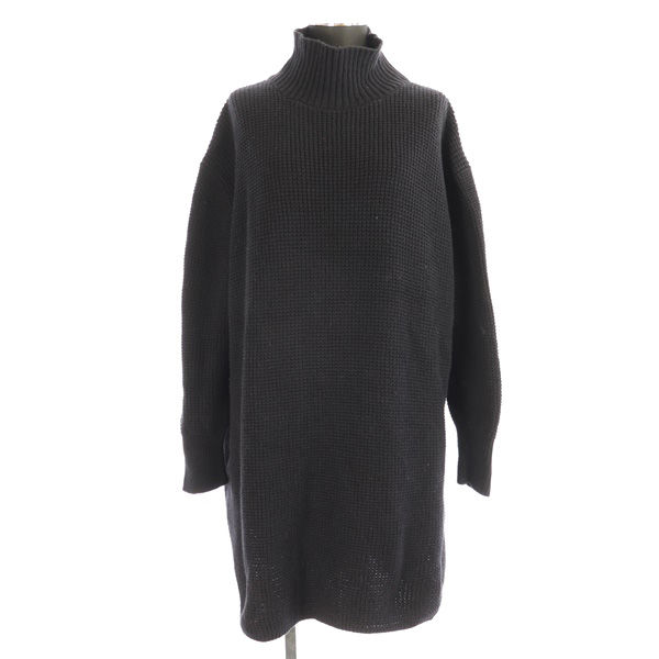 ミラオーウェン Mila Owen 18aw ワッフルタートルニットワンピース 長袖 1 紺 My Os レディース 170 ベクトルパーク