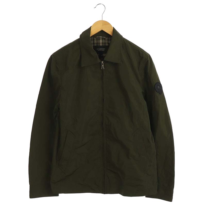バーバリーブラックレーベル Burberry Black Label ワッペン付ジップアップジャケット ブルゾン アウター L カーキ 緑 Df Os メンズ 170 ベクトルパーク