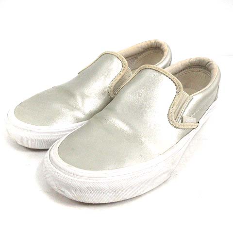 バンズ Vans スニーカー スリッポン レザー 23 0cm シルバー Kx レディース 170 ベクトルパーク
