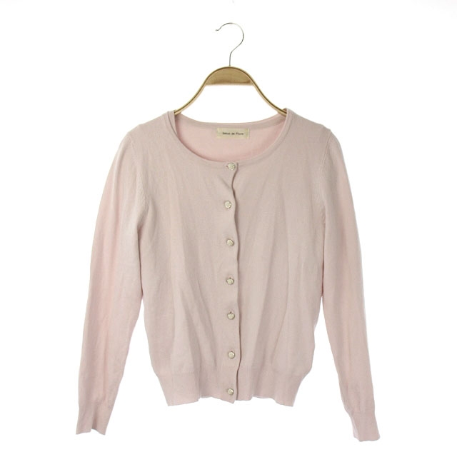 デビュー ド フィオレ Debut De Fiore レッセパッセ Laisse Passe アンサンブル ニット カーディガン 長袖 半袖 リボン ビーズ装飾 38 ピンク Es Os レディース 170 ベクトルパーク