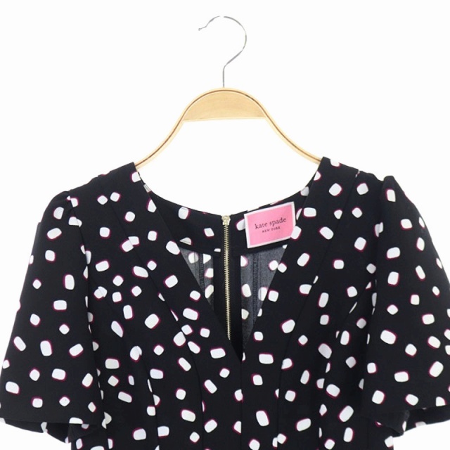 ケイトスペード KATE SPADE パフスリーブワンピース ミニ フレア 