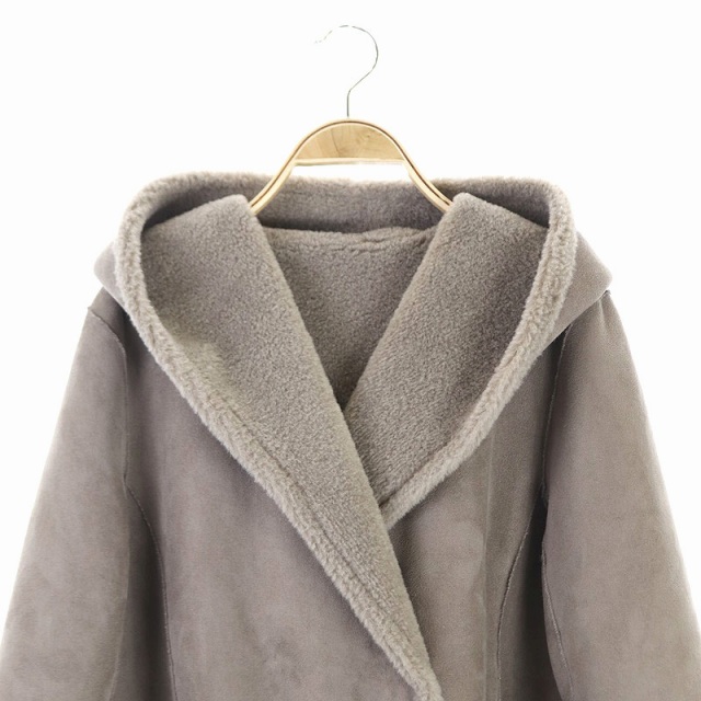 ロペ Rope リバーシブルフェイクムートンコート アウター フード ロング フェイクファー 38 茶 ブラウン Hs Os レディース 170 ベクトルパーク