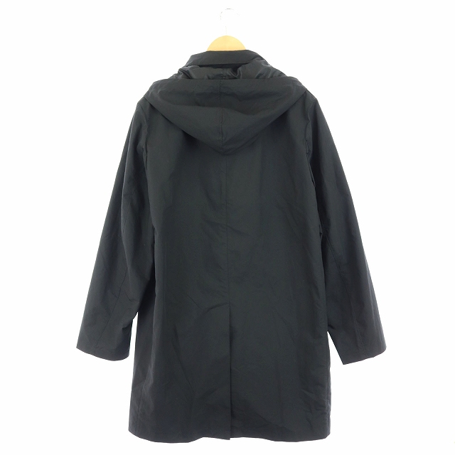 トラディショナルウェザーウェア Traditional Weatherwear フーデッドレインコート ロング 40 黒 ブラック Cm Os メンズ 170 ベクトルパーク
